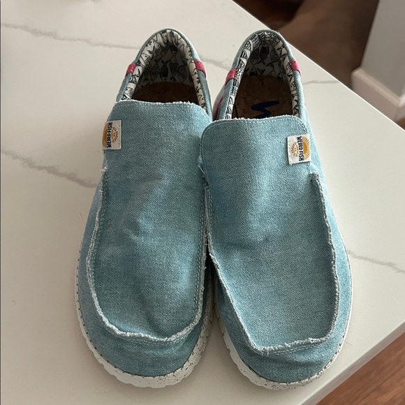Casual Light Blue Espadrilles - Picture 1 of 5